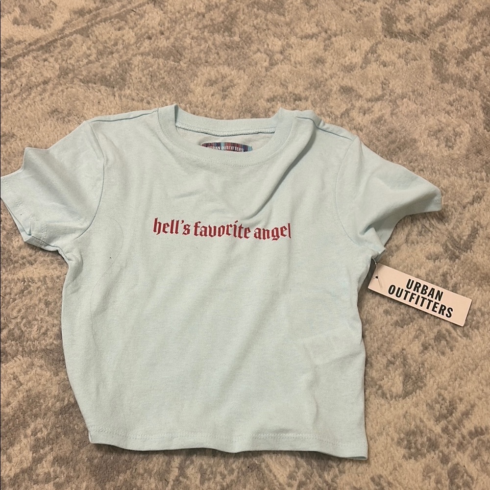 Urban Outfitters Blue Short Sleeve Tee with Crew Neck